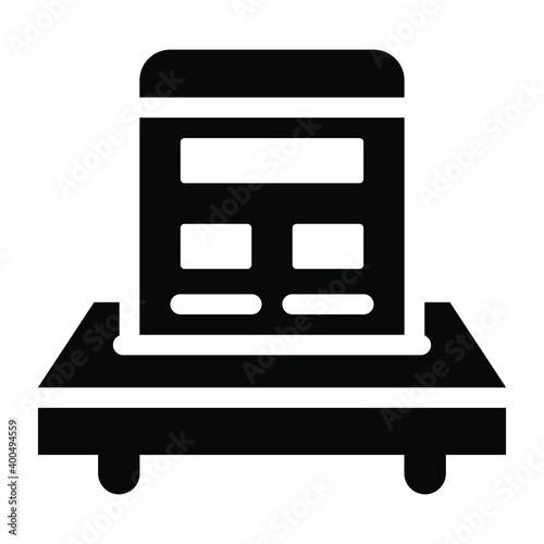 
Online collecting donation site, solid icon of funding platform  

