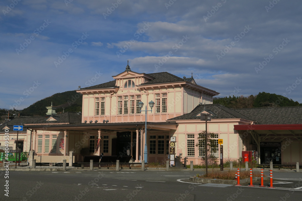 JR Nikko station（日光駅）on a sunny day. Nikko, Tochigi, Japan. December 10, 2020.