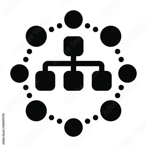 
Sitemap network in glyph editable icon 
