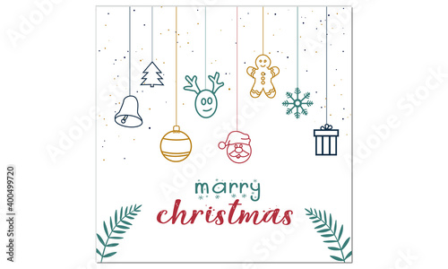 Merry Christmas concept  Hand Drawing 2021 