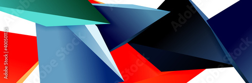 Free Download Triangle mosaic abstract background, 3d triangular low poly shapes. Geometric vector illustration for covers, banners, flyers and posters and other - GFXLoad