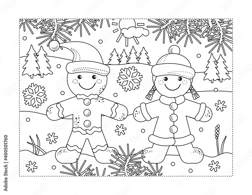 Gingerbread man and girl cheap