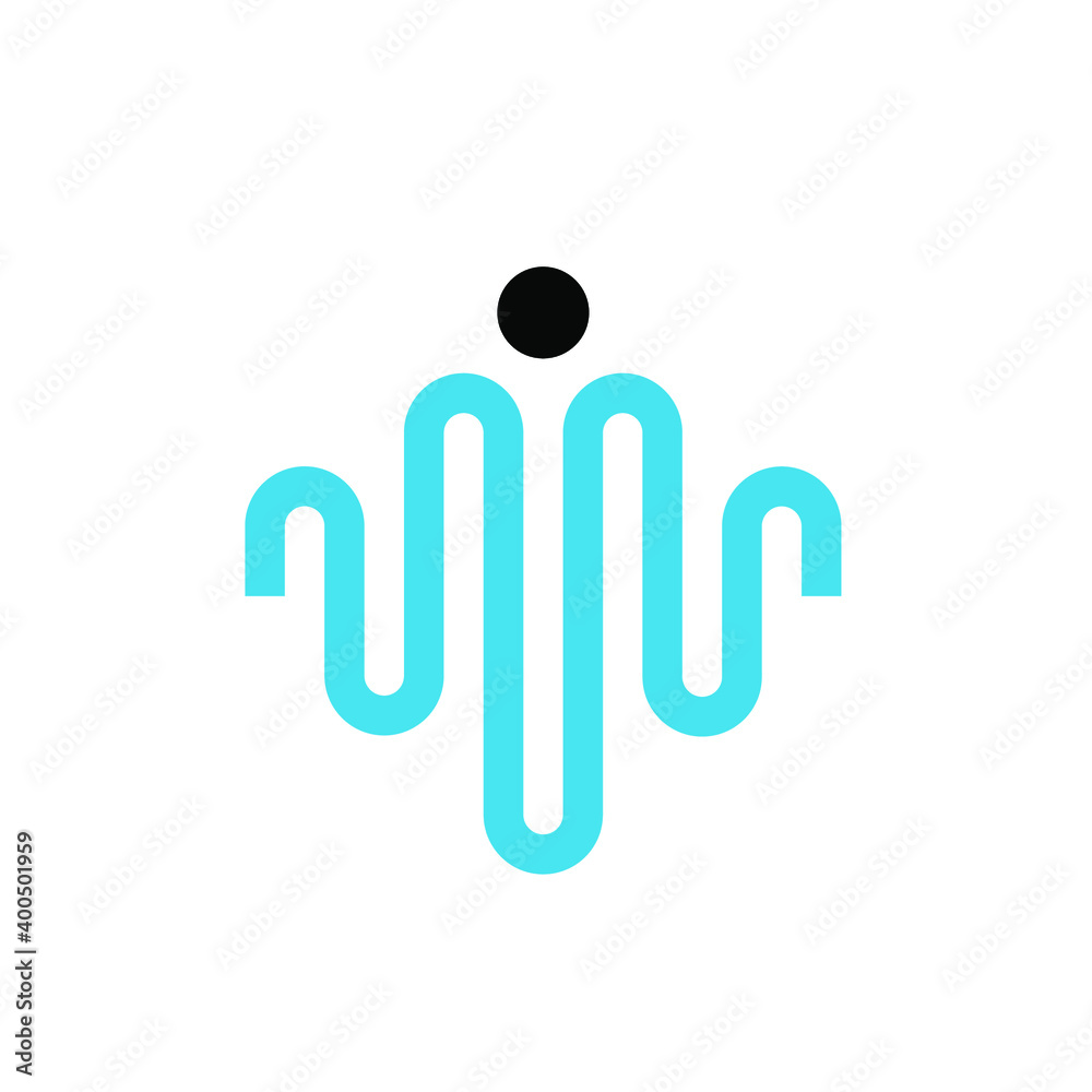 Obraz premium People and Music Logo Design