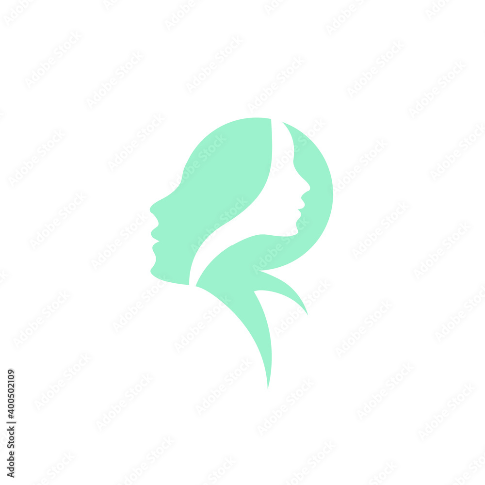 women face side logo women face side logo