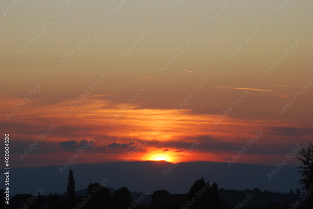 Obraz premium sunset in the city