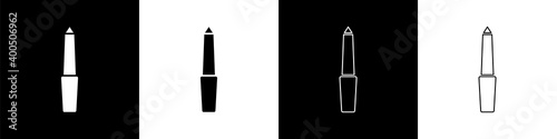 Set Nail file icon isolated on black and white background. Manicure tool.  Vector.