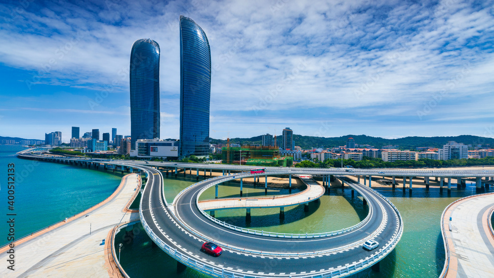 View platform of Yanwu Bridge in Xiamen, China