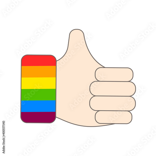 illustration with LGBTQ like icon. Modern abstract design for packaging, paper, cover, fabric, interior decor and clothes