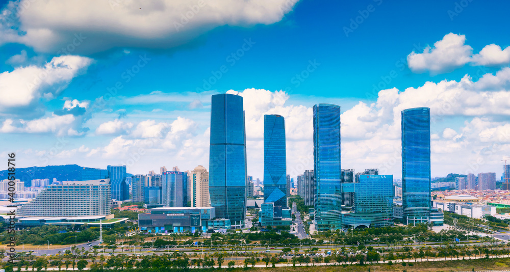 Scenery of CBD in Xiamen City, Fujian Province, China Scenery of CBD in Xiamen City, Fujian Province, China