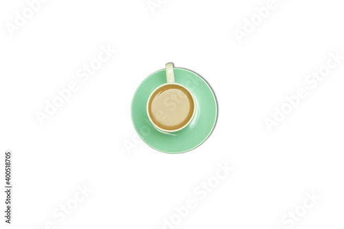 cup milk coffee isolated on white background