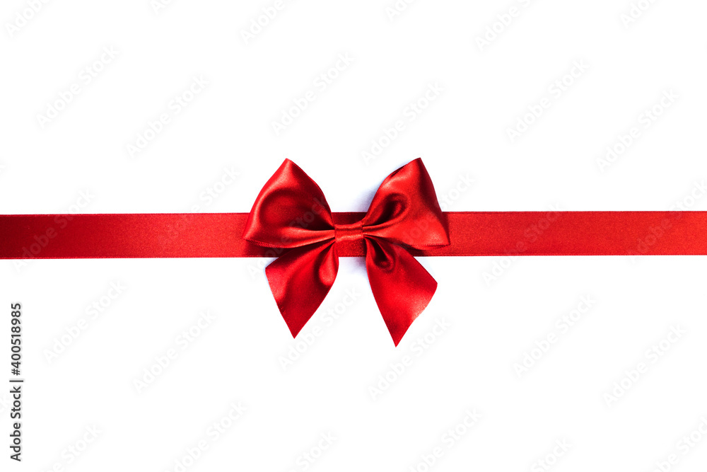 Red bow isolated on white Red bow isolated on white