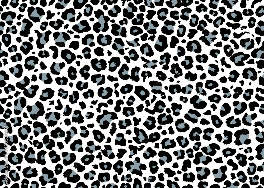 Full seamless cheetah and leopard animal skin pattern vector. Design for gray black and white cheetah colored textile fabric printing. Suitable for fashion use. Full seamless cheetah and leopard animal skin pattern vector. Design for gray black and white cheetah colored textile fabric printing. Suitable for fashion use.