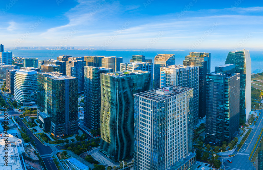 Obraz premium Scenery of CBD in Xiamen City, Fujian Province, China