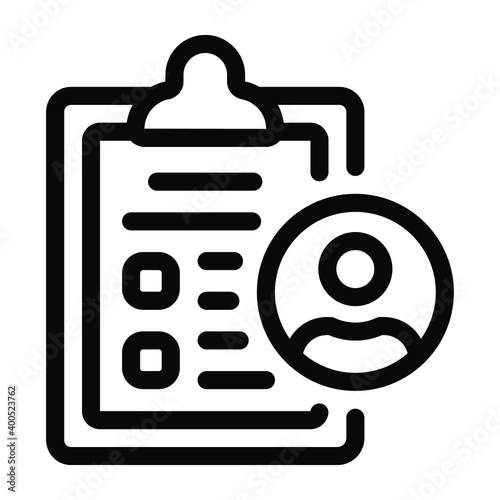 
Hr dept report, solid icon of user list 
