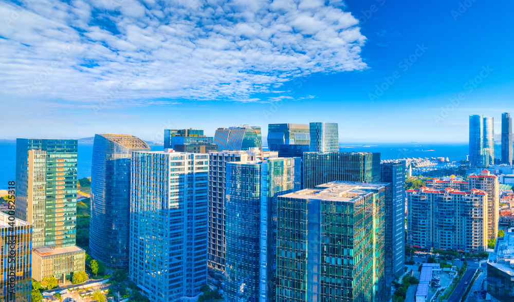 Fototapeta premium Scenery of urban CBD in Xiamen City, Fujian Province, China