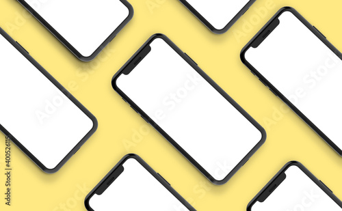 mobile phone mockup design 3d rendering