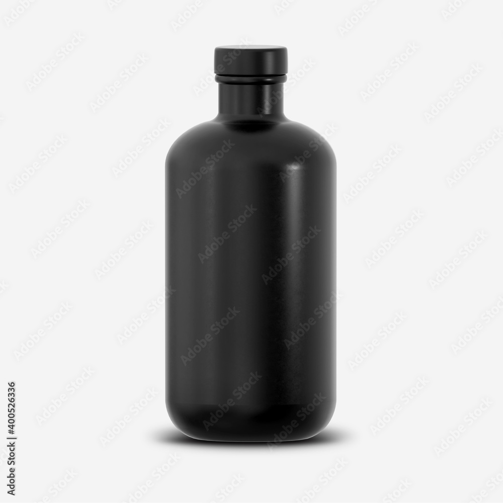 Round bottle Mockup design 3d rendering Round bottle Mockup design 3d rendering