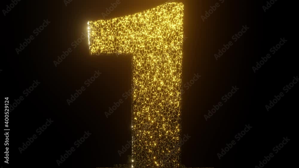 New years Eve animated count down 5 to 1 with Happy new year exploding text