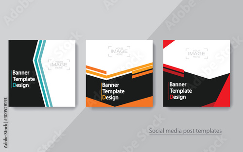 set banner social media post design,vector illustrations.