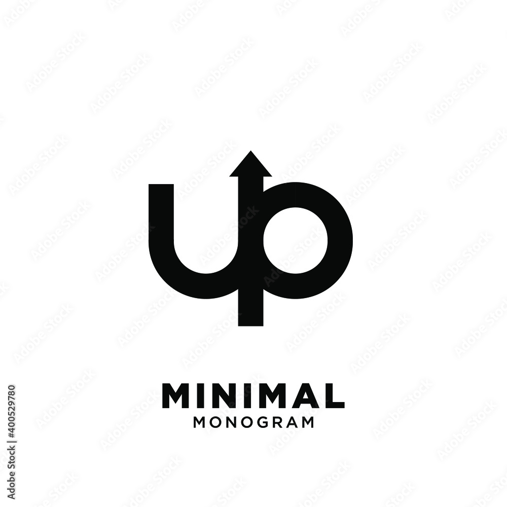 up simple letter with up arrow luxury logo design isolated background up simple letter with up arrow luxury logo design isolated background
