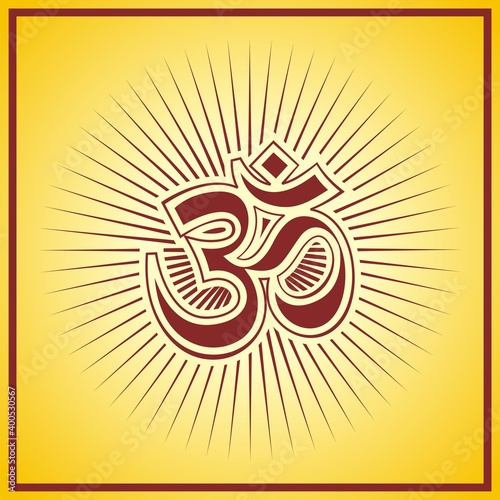 aum syllable , paisley design ,Hinduism , India	