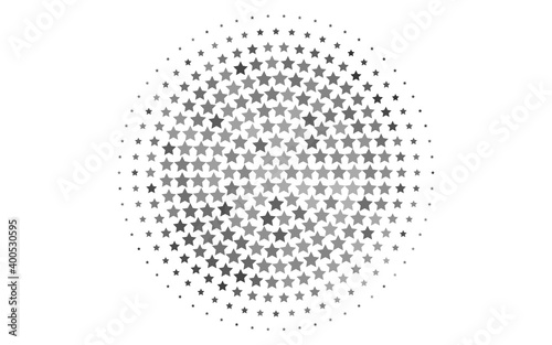 Light Silver, Gray vector pattern with christmas stars.