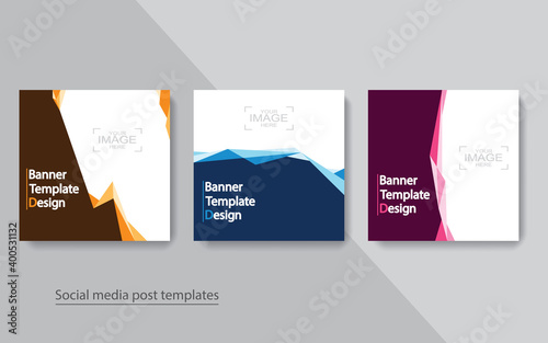 set banner social media post design,vector illustrations.