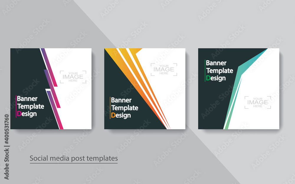 set banner social media post design,vector illustrations.