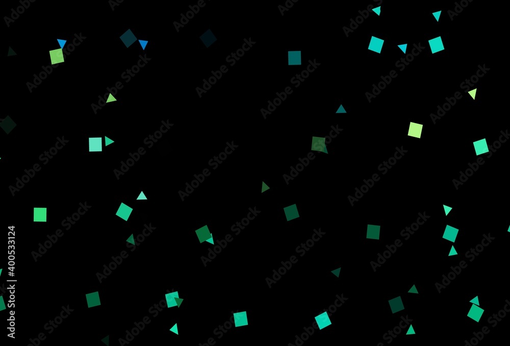 Dark Green, Yellow vector pattern in polygonal style with circles.