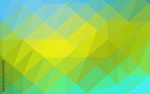 Wallpaper Mural Light Blue, Yellow vector abstract mosaic backdrop. Torontodigital.ca
