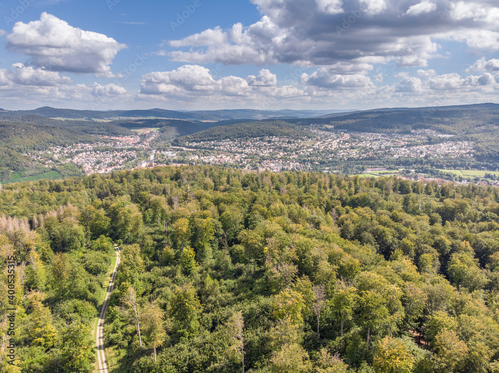 Fototapeta premium Hann. Münden aus Richtung Westen