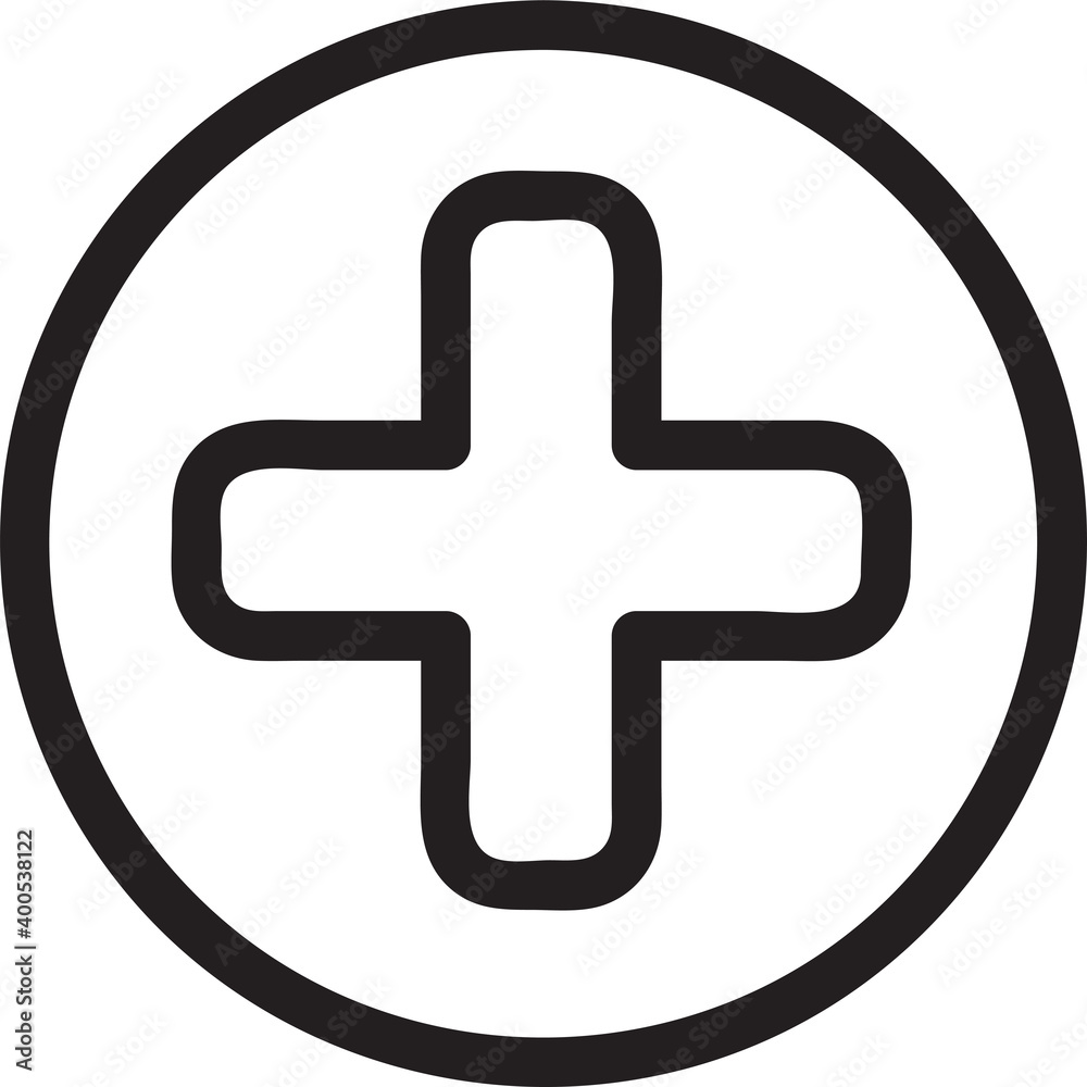 Obraz premium add icon sign design