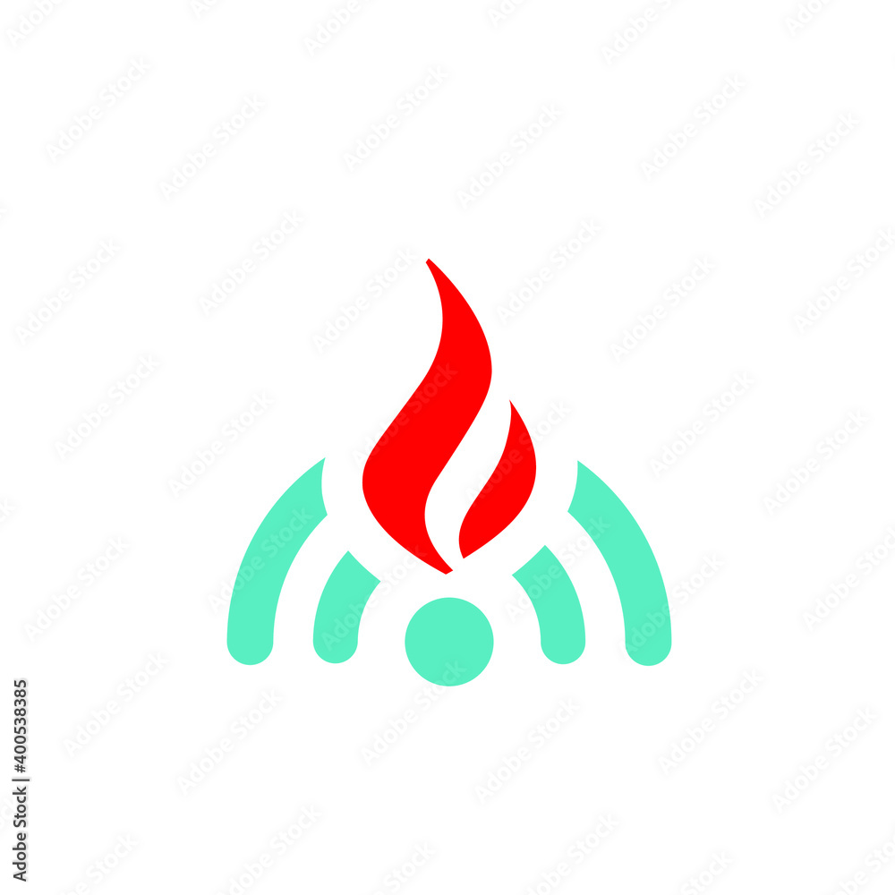 Obraz premium Alarm Fire Logo Design