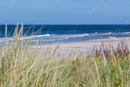 Beach at the west end of the north sea island Juist in East Frisia, Germany, Europe.
