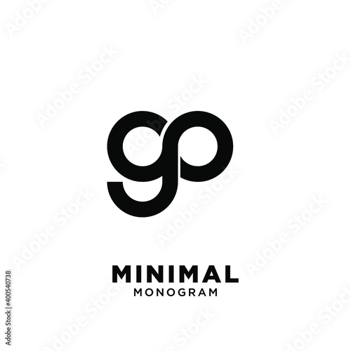 minimal initial letter go initial number 90 simple vector design isolated background