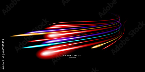 abstract vector neons wave. bright sparkling background.