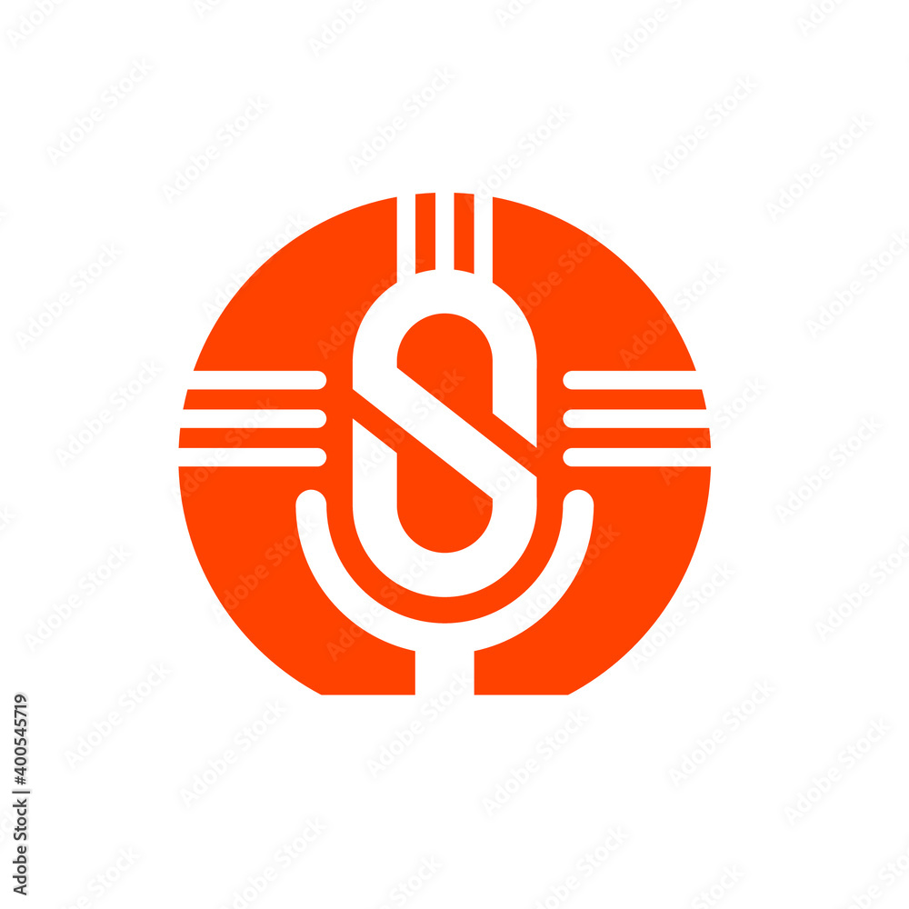 S Microphone Logo Design S Microphone Logo Design