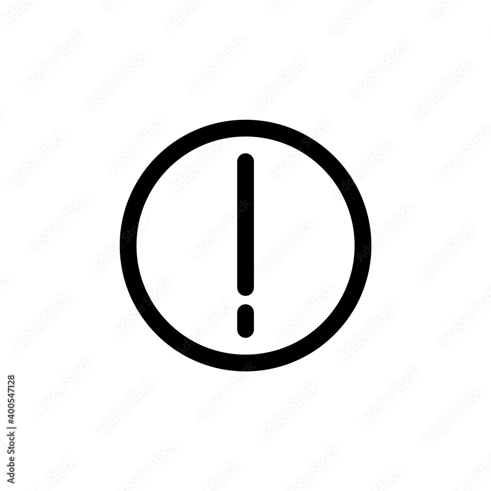 Exclamation mark icon. Warning sign icon, exclamation mark for UI design. vector Exclamation mark icon. Warning sign icon, exclamation mark for UI design. vector