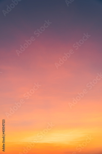 sunset sky orange sunrise vertical in the evening background