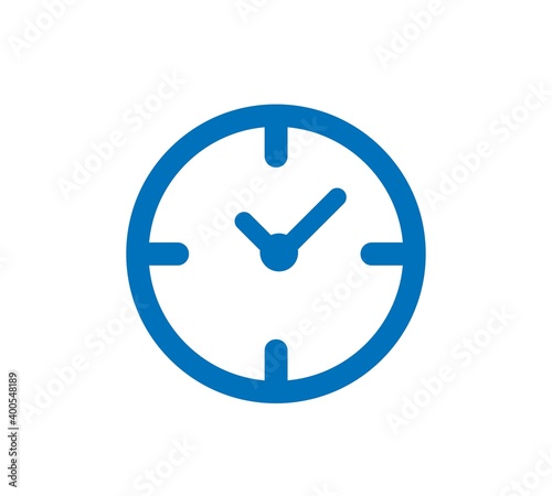 Clock icon in trendy flat style isolated on background. Clock icon page symbol for your web site design Clock icon logo, app, UI. Clock icon Vector illustration, EPS10.