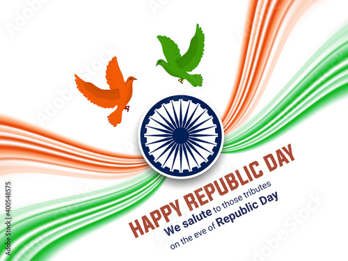 Indian Republic day concept with text 26 January. Vector Illustration. illustration of Indian background showing its incredible culture and diversity with monument.