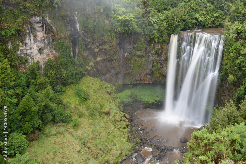 Omaru Falls on North Island New Zealand