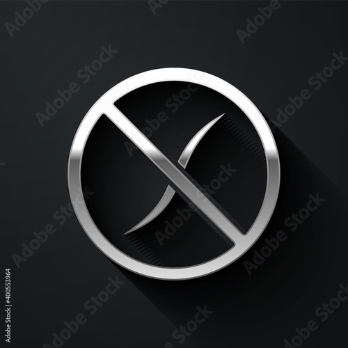 Free Download Silver Anti worms parasite icon isolated on black background. Long shadow style. Vector. - GFXLoad