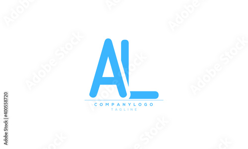 al Abstract initial monogram letter alphabet logo design