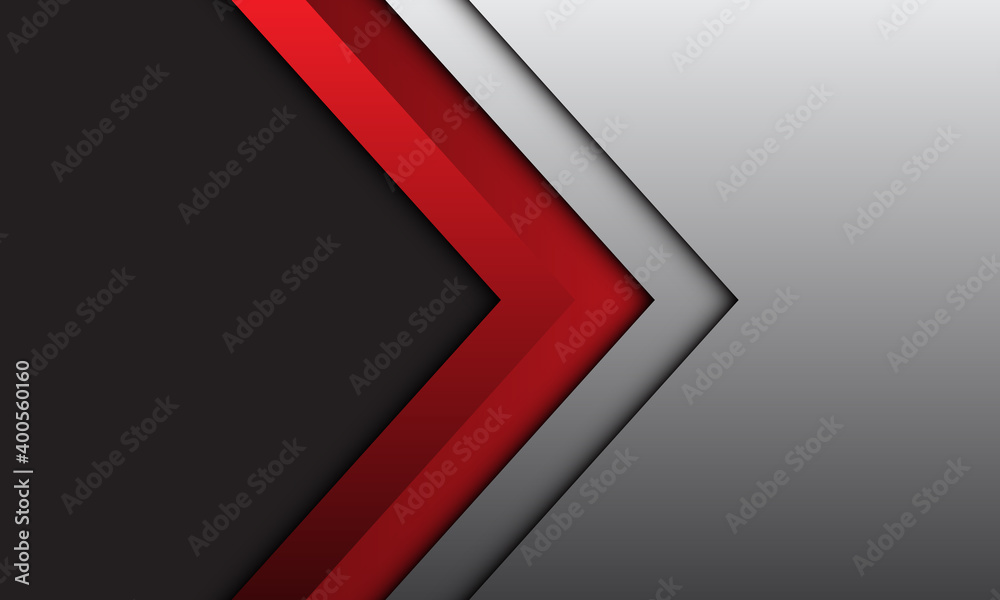 Abstract red arrow direction silver line shadow with dark grey blank space design modern futuristic background vector illustration. Abstract red arrow direction silver line shadow with dark grey blank space design modern futuristic background vector illustration.