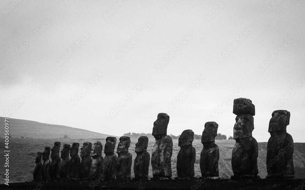 Moais in Ahu Tongariki - Easter Island 
