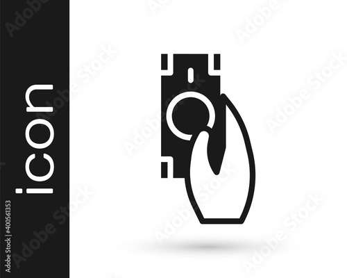 Black Fast payments icon isolated on white background. Fast money transfer payment. Financial services, fast loan, time is money, cash back concept. Vector.