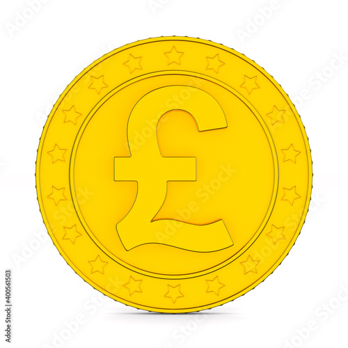 coin with symbol British po...