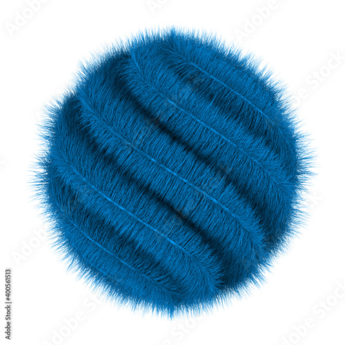 abstract fluffy sphere on w...