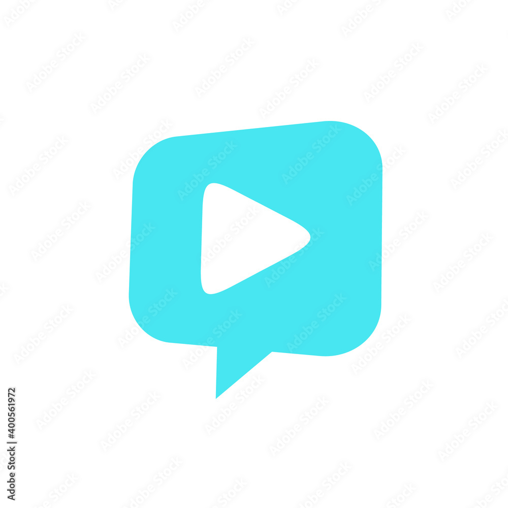 chat play button logo
